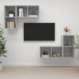  Zidni TV ormarići 4 kom siva boja betona od konstruiranog drva | shoptok.hr