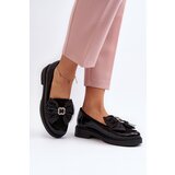 Laura Messi Women's Patent Loafers With Bow 2786 Black | Shoptok.si