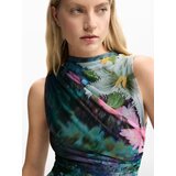 Desigual Obleka zelena / mešane barve | Shoptok.si