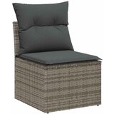vidaXL Vrtna sedežna garnitura z blazino 9 pcs Siva poli ratan, (5000153194) | Shoptok.si