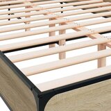  Posteljni okvir sonoma hrast 150x200 cm inž. les in kovina, (21165987) | Shoptok.si