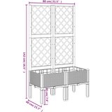  Vrtna sadilica s rešetkom bijela 80 x 40 x 142 cm PP | shoptok.hr