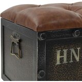  Klupa za pohranu od masivnog drva i umjetne kože 80 5x41x50 cm | shoptok.hr