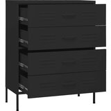 vidaXL Predalnik črna 80x35x101,5 cm jeklo | Shoptok.si