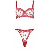 Trendyol Red Floral Embroidery Capless Knitted Lingerie Set cene