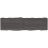 vidaXL Mizna plošča temno siva 220x60x4 cm obdelana trdna hrastovina, (20979738) Cene