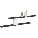  Polica na zidu s policom Zidne 2 pcs Crna 100 x 9 x 2 5 cm - Crna 100 x 9 cm 2 | shoptok.hr