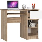 AKORD PIXEL SONOMA RAČUNALNIŠKA MIZA / BELO - DESNO, (21702456) | Shoptok.si