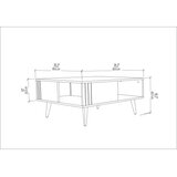 Woody Fashion Klub sto Ronas 89,6x46,5x89,6cm Bijeli Cijene
