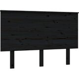  Uzglavlje za krevet crni 124 x 6 x 82,5 cm od masivne borovine | shoptok.hr