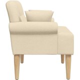  Ljubavni kauč s gumbima Krem 120 x 65 x 79 cm Tkanina | Eponuda.com