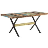  Blagovaonski stol 160 x 80 x 76 cm od masivnog obnovljenog drva | shoptok.hr