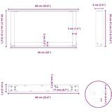  Noge kavne mize v obliki črke U 2 kosa Bela 60x(30-31) cm Jeklo, (21828563) | Shoptok.si