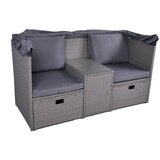 Garden Pleasure Siva vrtna lounge garnitura od umjetnog ratana za 2 Saint-Tropez - | shoptok.hr