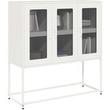 vidaXL Komoda ružičasta 100,5x39x107 cm hladno valjani čelik | shoptok.hr