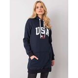RUE PARIS Sweatshirt-RV-BL-6676.67-navy blue Cene