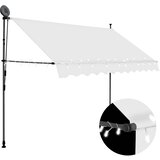 Tenda na ručno uvlačenje s LED svjetlima 250 cm krem Cijene