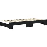  Dnevni krevet na razvlačenje crni 90 x 200 cm baršunasti | shoptok.hr