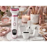  5v1 brezžični aku. LCD epilator in brivnik dlačic za telo USB roza | Shoptok.si