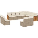 Maison Chic Seti vrtnega pohištva - Vrtna garnitura - Vrtni pohištvo set 12-delna z blazinami bež poli ratan, (21810101) | Shoptok.si