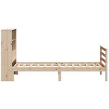 vidaXL Knjižna postelja brez vzmetnice 100x200 cm trdna borovina | Shoptok.si