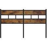  Uzglavlje dimljena boja hrasta 160 cm željezo konstruirano drvo | shoptok.hr