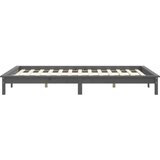  Okvir za krevet sivi 140x190 cm od masivnog drva | shoptok.hr
