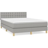  s oprugama i madracem svjetlosivi 140x190 cm od tkanine | shoptok.hr