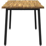  120 x 80 x 75 cm Čvrsto drvo akacije Bijela i crna Pravokutni | shoptok.hr
