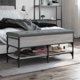  Klupa za cipele siva boja hrasta 102x42x45 cm konstruirano drvo | Eponuda.com