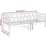  Dnevni ležaj bijeli od masivne borovine 90 x 190 cm | shoptok.hr