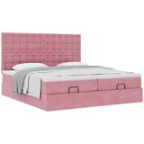 vidaXL Okvir kreveta s madracima ružičasti 180x200cm baršunasti | shoptok.hr