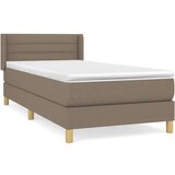  Box spring postelja z vzmetnico taupe 80x200 cm blago, (20791648) | Shoptok.si