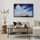  Slika - Autumn Is Coming (1 Part) Wide 120x80 U crnom drvenom okviru | shoptok.hr