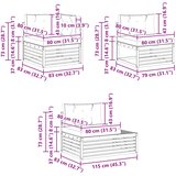 4 Komad Set vanjskih sofa Poliester Bijela | shoptok.hr