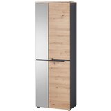 Mömax Garderobna Omara Memphis, Hrast, Temno Siva, Ogledalo | Shoptok.si