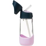b.box Bottle with Straw steklenička s slamico Indigo Pink 450 ml | Shoptok.si