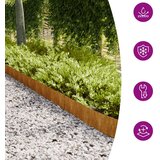vidaXL Rubnjaci za travnjak 10 kom fleksibilni 15x103 cm čelik COR-TEN | shoptok.hr