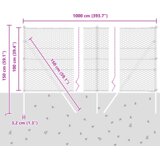 vidaXL Heksagonalna Ograda Zelena 1x10 m Čelik | shoptok.hr