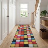  Traka za tepih LESAKA šareni 100 x 150 cm Dijamantni baršun - Šareni karirani uzorak 100 x 150 cm | shoptok.hr
