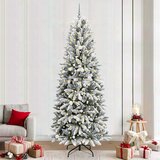 vidaXL Umjetnobožićnodrvce S LED lampica Bijelo 240cm PVC Cijene