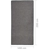  Vanjski tepih ravnog tkanja 100 x 200 cm sivi | shoptok.hr
