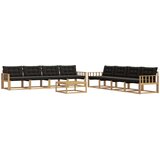  Set vanjskih sofa 9 pcs Bijela i crna 79 x 79 x 37 cm | shoptok.hr