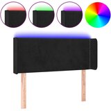 Maison Chic led posteljno vzglavje - vzglavna omarica - nočna omarica črno 103x16x78/88 cm žamet, (21712867) Cene