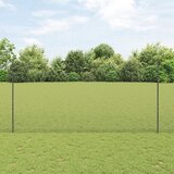 vidaXL Zavarena žičana ograda s 10 U postova siva 1,5x10 m čelik Cijene