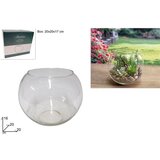 VAZA KUGLA STAKLENA 20 CM  VAZA KUGLA STAKLENA 20 CM Slike