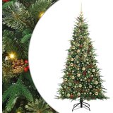 vidaXL Umjetno božićno drvce s nogom s stalakom Zelena 210 cm PE i PVC | shoptok.hr