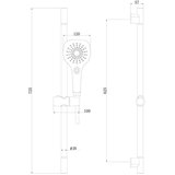 STIL set za tuš klizni držač s tušem i crijevom 150 cm, krom | shoptok.hr