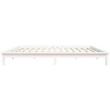  Posteljni okvir bel 140x190 cm trdna borovina, (20725253) | Shoptok.si