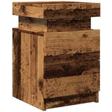 vidaXL Noćni ormarići 2 kom s LED boja staro drvo 35x39x55 cm drveni | shoptok.hr